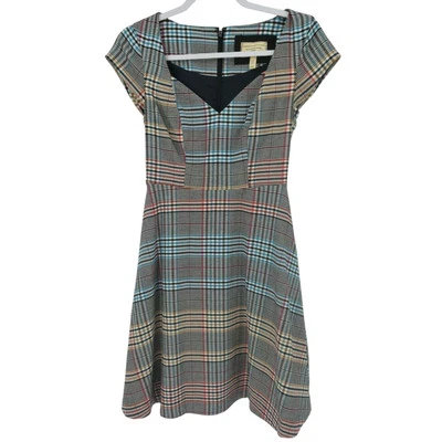 Anthropologie Moulinette Soeurs Womens Multicolor Cap Sleeves Sheath Dress Sz 0 - Image 1 of 4