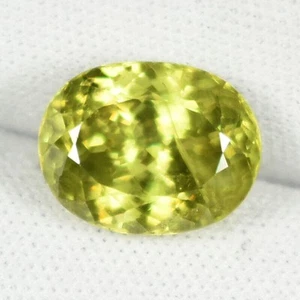 6.50 ct SHIMMERING  MULTI COLOR  SPARKLING NATURAL SPHENE OVAL Cut See Vdo PKT - Picture 1 of 2