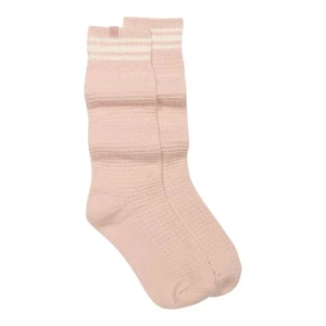 VICTORIA'S SECRET Waffle Crew Sock Pink Zinc - Picture 1 of 3