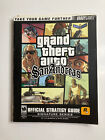 Grand Theft Auto San Andreas Strategy Guide Game Book Bradygames z plakatem mapy