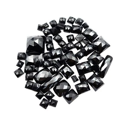 Natural Black Spinel Square Cut Loose Gemstone lot 13 Pcs 5-7*20 MM 100 CT - Image 1 of 3