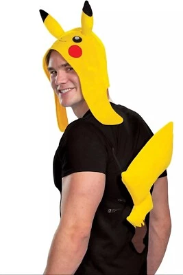 Adult Pokemon Pikachu Costume Accessory Kit Headpiece & Tail NEW - Image 1 of 4