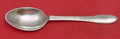 Cuchara de cena antigua de plata esterlina con cuentas de Georg Jensen de 7 1/2" Foto 1 de 2