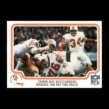 NFL Team 1979 Fleer Team Action Stickers Tampa Bay Buccaneers #54 R325F 55