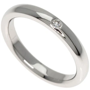 TIFFANY&Co. Ring Stacking Band 1P Diamond Platinum PT950 - Picture 1 of 8
