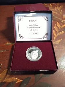 Medio dólar 50c a prueba de 90 % plata George Washington 1982 como nuevo en Estados Unidos con certificado de autenticidad y caja - Imagen 1 de 7