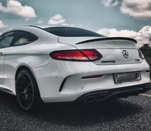 Real Carbon Fiber AMG C63 Style Rear Spoiler for Mercedes Benz W205 C205 Coupe - Picture 1 of 7