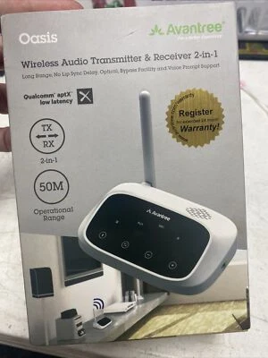 New Aventree Oasis Wireless Audio Transmitter & Receiver 2-in-1: Model BTTC-500 - Image 1 of 3