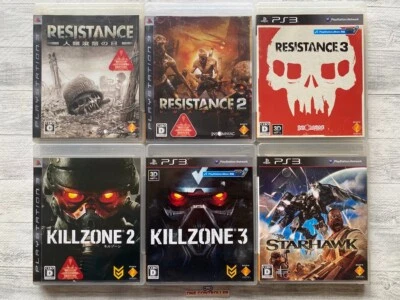 SONY PS3 Resistance 1 2 3 & Killzone 2 3  & Starhawk set from Japan - Image 1 of 4