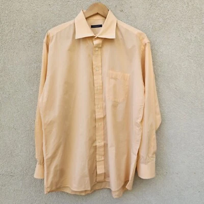 BURBERRY London Men’s Button Up Shirt Size 16 1/2 R Tangerine Cotton - Image 1 of 4