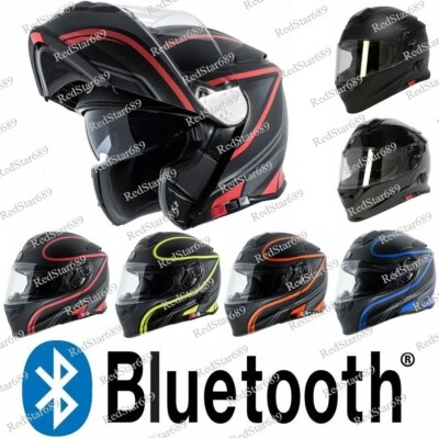 TORC T28B Bluetooth Flip Up Modular Motorcycle Helmet Dual Visor- DOT ECE 22.05 - Image 1 of 2
