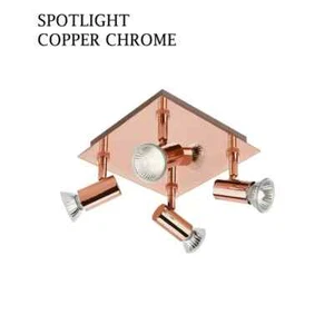 Modern 4-Way Ceiling Spotlight Adjustable LED GU10 Light Fixture for Kitchen UK - Picture 1 of 12