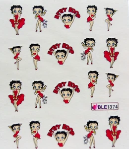 Nail Art Decal Stickers "Red Betty Boop"  Water Transfer Decal Sticker *NEW* - Picture 1 of 1