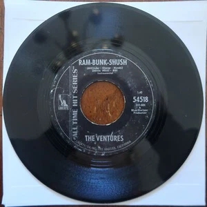 THE VENTURES RAM-BUNK-SHUSH/WALK-DON'T RUN LIBERTY RECORDS VINYL 45 VG 30-63 - Picture 1 of 2