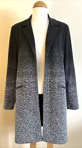 NEW Tribal Blazer Women's Sz L Open Front Coat Urban Digital Black White Hombre - Picture 1 of 10
