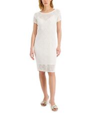 Donna Karan Women's Crochet Dress White Size Medium