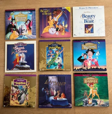 9 Walt Disney's Masterpiece CAV Laser Disc Classics Marry Poppin Bambi Peter Pan - Image 1 of 4