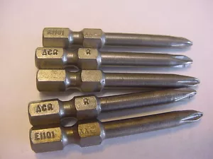 5x Zephyr ACR Kreuzschlitz Steckeinsatz Bit 1, 3/16"",1 15/16"" E1101XXR Hergestellt in den USA - Bild 1 von 7