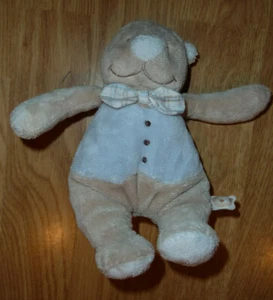 Doudou bleu Ours Bear bär Oscar plat nouky Noukies Noukie's noeud papillon 14 cm - Picture 1 of 1
