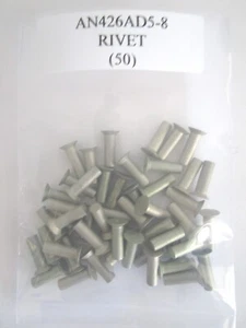 AN426AD5-8 Niete 5/32 x 1/2 Senkkopf massiv Aluminium MS20426AD5-8 - 50er-Set - Bild 1 von 4