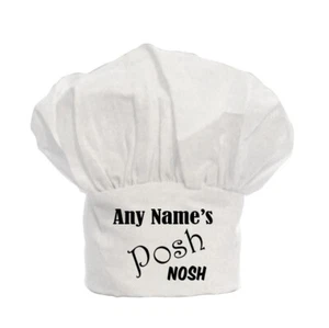 PERSONALISIERTE Köche Kochmütze NOSH NOSH Druck Geschenk, Weihnachten, Geburtstag. - Bild 1 von 2