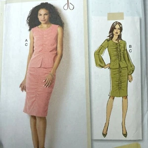 Falda Top Plisada Ajustada Patrón Butterick B6598 Lisette Talla 6-14 Sin Cortar - Imagen 1 de 5