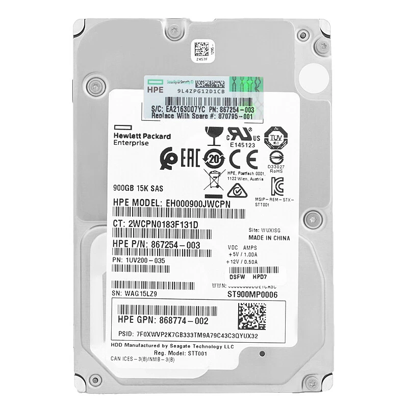 HP EH000900JWCPN 900GB 2,5" HDD-Festplatte (867254-003)