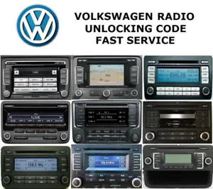🔥🔥🔥VW AUDI SEAT SKODA RADIO UNLOCK SERVICE ANTI THEFT CODE PIN DECODE - Picture 1 of 5