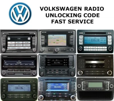 🔥🔥🔥VW AUDI SEAT SKODA RADIO UNLOCK SERVICE ANTI THEFT CODE PIN DECODE