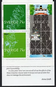 EUROPA 2001 - Sweden - Water - Treasure of Nature - MNH Booklet - Picture 1 of 2