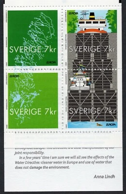 EUROPA 2001 - Sweden - Water - Treasure of Nature - MNH Booklet - Image 1 of 2