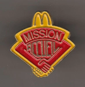 RARE PIN PINS PIN'S .. MC DONALD'S FRANCE VINTAGE 1990 CREW MISSION ACCUEIL ~US - Picture 1 of 1