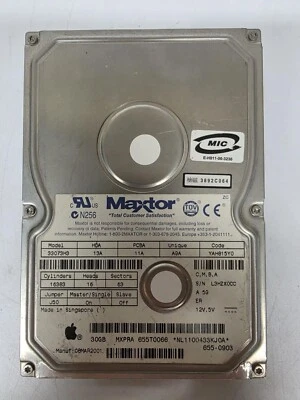 Maxtor 3.5" 30GB IDE Hard Drive, 33073H3 - Image 1 of 3