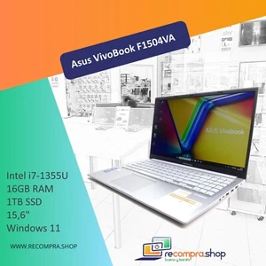 Portátil Asus VivoBook F1504VA - i7-1355U - 16GB - 1TB SSD - 15,6" - Windows 11 - Imagen 1 de 9