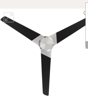 Modern Forms Ultra Ceiling Fan- BN Motor- Black Blades. 54” (NEW) - Image 1 of 4