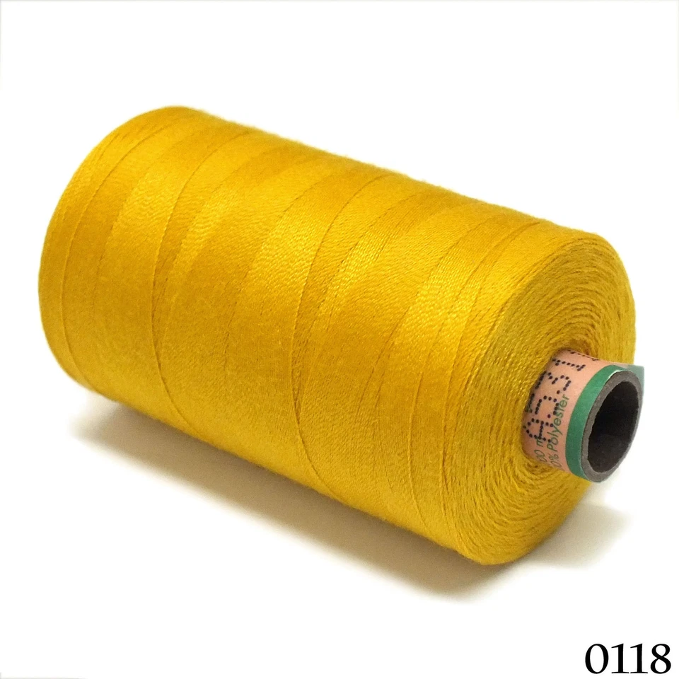 Amann 100% Polyester CoreSpun Sewing Thread Sabac 80 1000M Color 118 Gold Yellow - Image 1 of 1