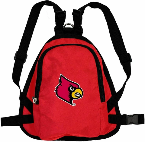 NEW LOUISVILLE CARDINALS DOG CAT MINI BACKPACK HARNESS w/LEASH CHOOSE SIZE Cover