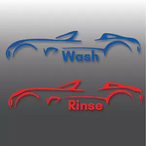 Car Detailing Wash & Rinse Vinyl Bucket Stickers | Cleaning | Valeting | Wax - Picture 1 of 3