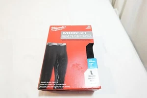 MILWAUKEE BLACK SIZE LARGE MEN'S WORKSKIN BASELAYER PANTS - NEW # 441B-L - Picture 1 of 10