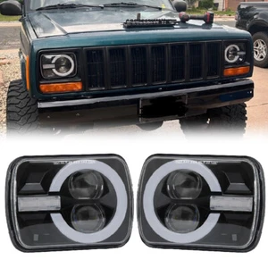 2pcs 5x7 7x6" LED Headlights Hi-Lo DRL For 1982-2012 Ford E-150 E-250 E-350 Van - Picture 1 of 18