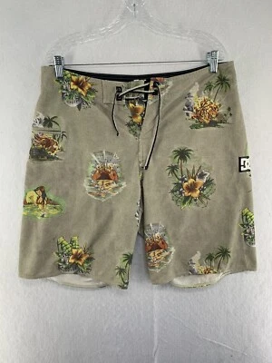 DC Shoes Board Shorts Para Hombres 34 Verde Hawaiano Granada/Flor Surf Natación Raro Foto 1 de 4