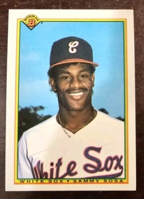 1990 Bowman - #312 Sammy Sosa (RC) Chicago Cubs Outfielder  - Imagem 1 de 2