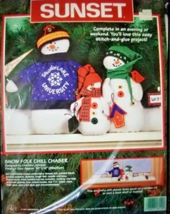 Sunset "Snow Folk Chill Chaser" Stitch & Glue Kit Size 34" x 10" - Picture 1 of 2