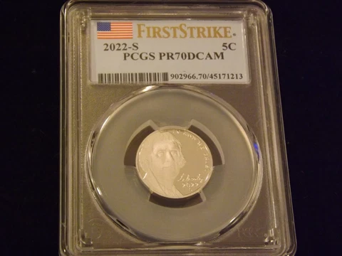 2022-S   Nickel   First Strike         PCGS PR 70 DCAM Cover