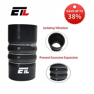 Bota de manguera de joroba de enfriador de aire de carga de silicona negra con anillo de refuerzo 4,00"" X 6,00"" - Imagen 1 de 7