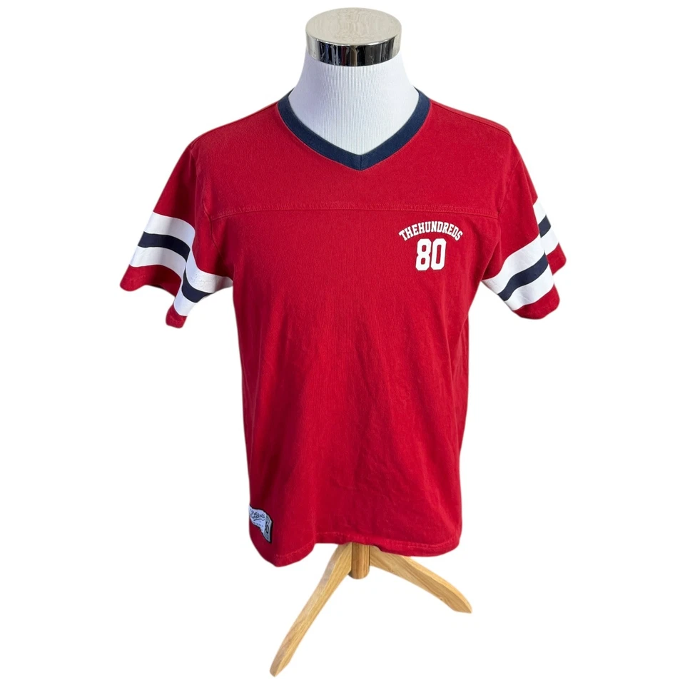 Camiseta The Hundreds Para Hombre Talla Grande L Roja Logo Gráfico Manga Corta Foto 1 de 4
