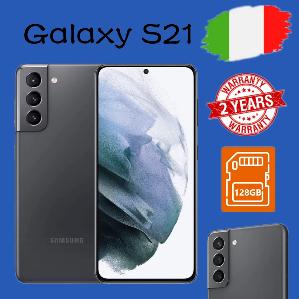 NUOVO Samsung Galaxy S21 5G 8Gb+128GB SM-G991 Gray (Sbloccato)  ❤ Originale - Immagine 1 di 4