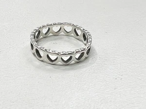 James Avery Tiny Hearts Ring Sterling Silver Size 6 X4 - Picture 1 of 2