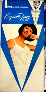 SUJETADOR EXQUISITO FORMA "PARA GUARDAR" VINTAGE BLANCO LONGLINE SIN CABLES 40D NUEVO CON ETIQUETAS P7367 - Imagen 1 de 2