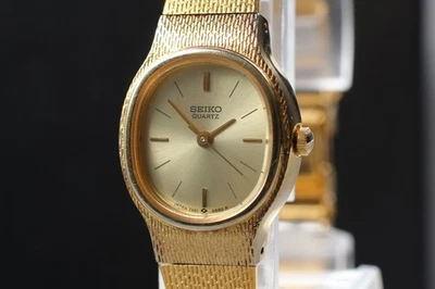 Vintage 1985 Exc+5 Seiko Bracelet 7321-5280 SGP Gold Quartz Women's Watch JAPAN - Image 1 of 4